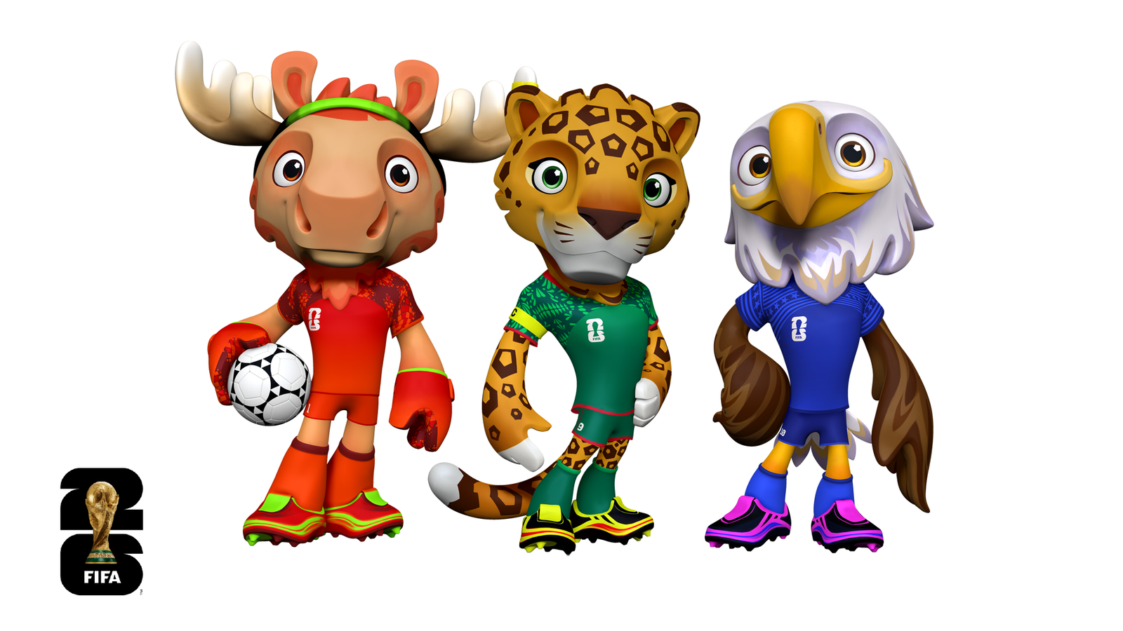 Trio colorido de mascotes revelado para o primeiro Campeonato do Mundo da FIFA co-organizado por três paises